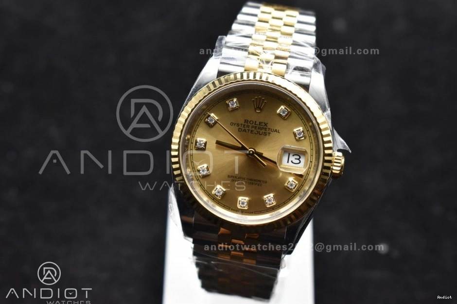 YG SS Dial VR3235 Jubilee 904L Best YG DateJust 36 1:1 126233 Edition Bracelet Diamonds Steel Clean on 1106